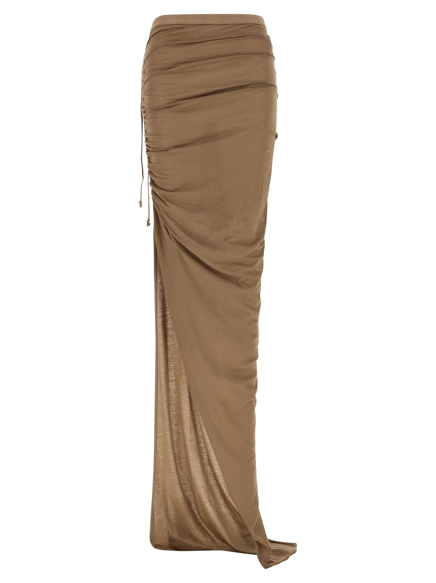 DRKSHDW Beige Cotton Mini Skirt