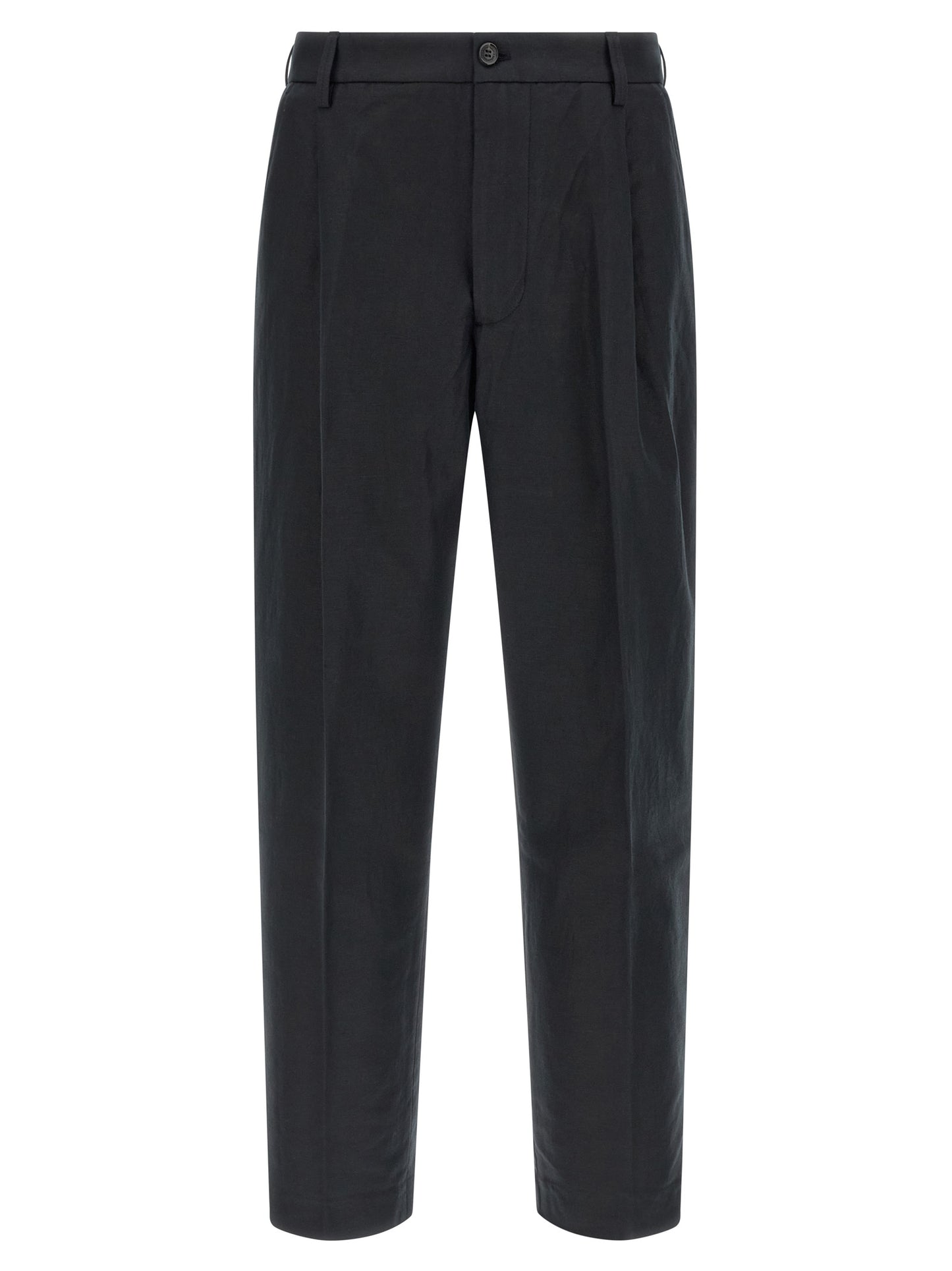 Department 5 Black Cotton Casual Pants