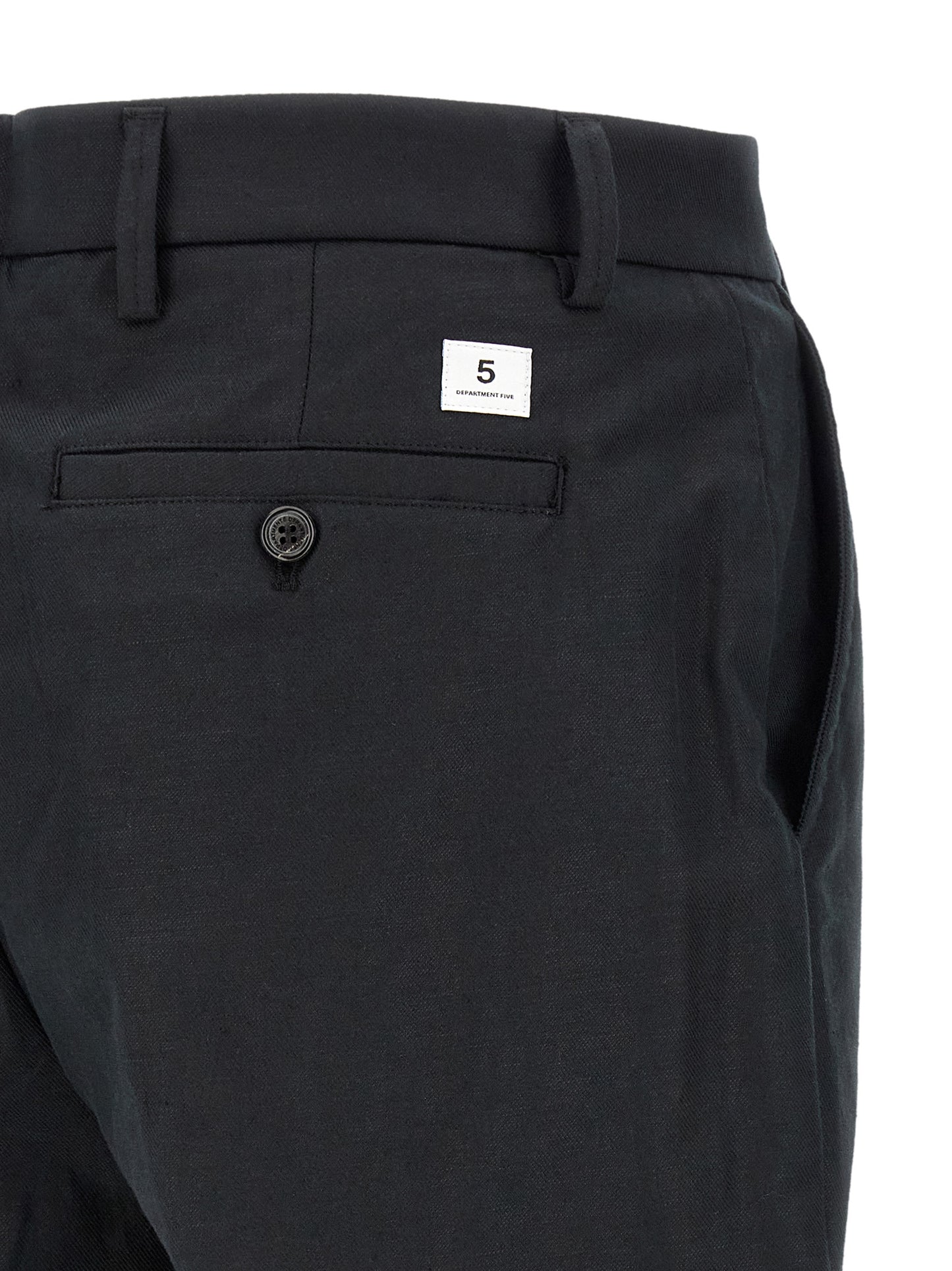 Department 5 Black Cotton Casual Pants