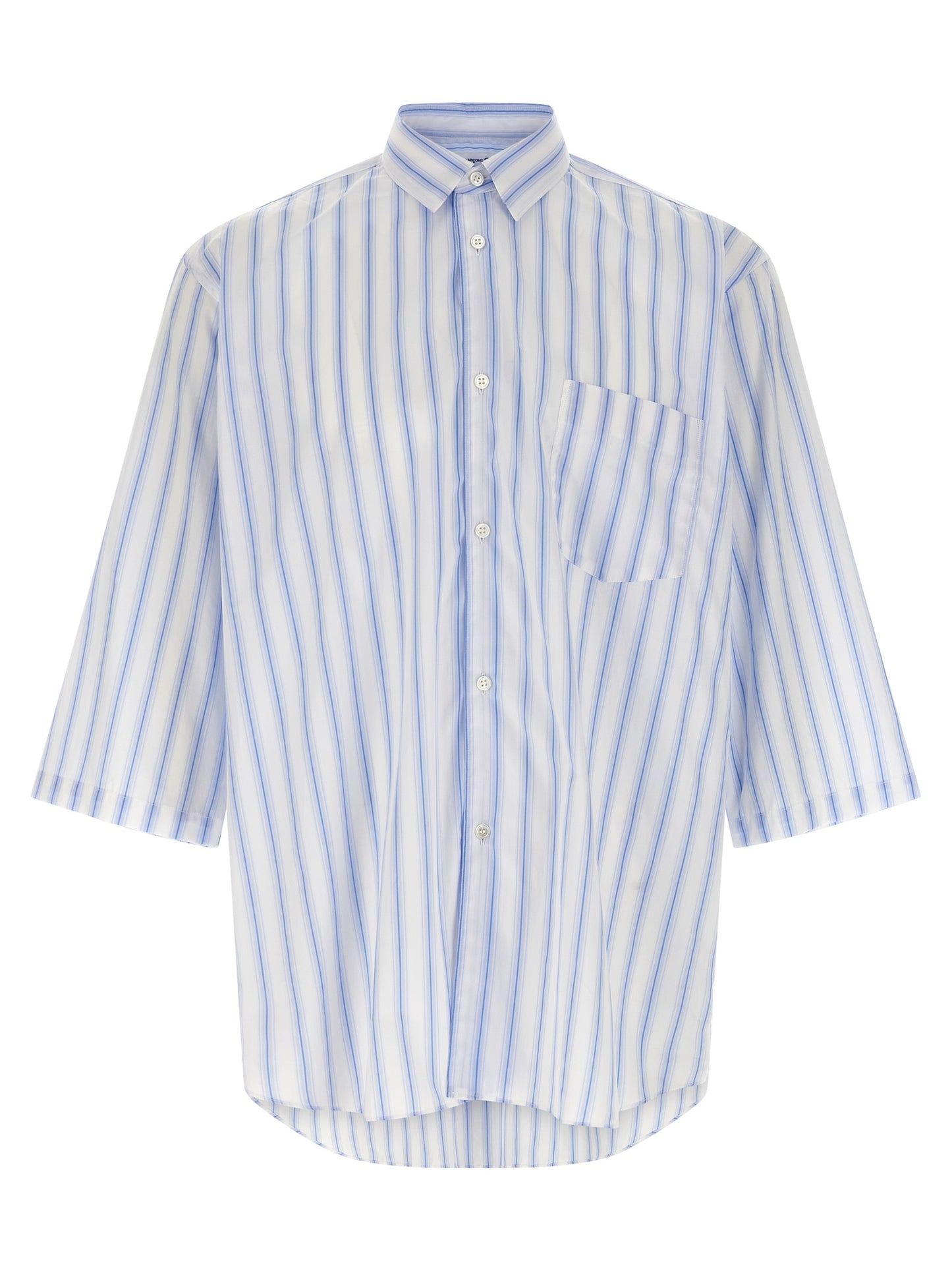 Comme Des Garçons Blue Cotton Blouse