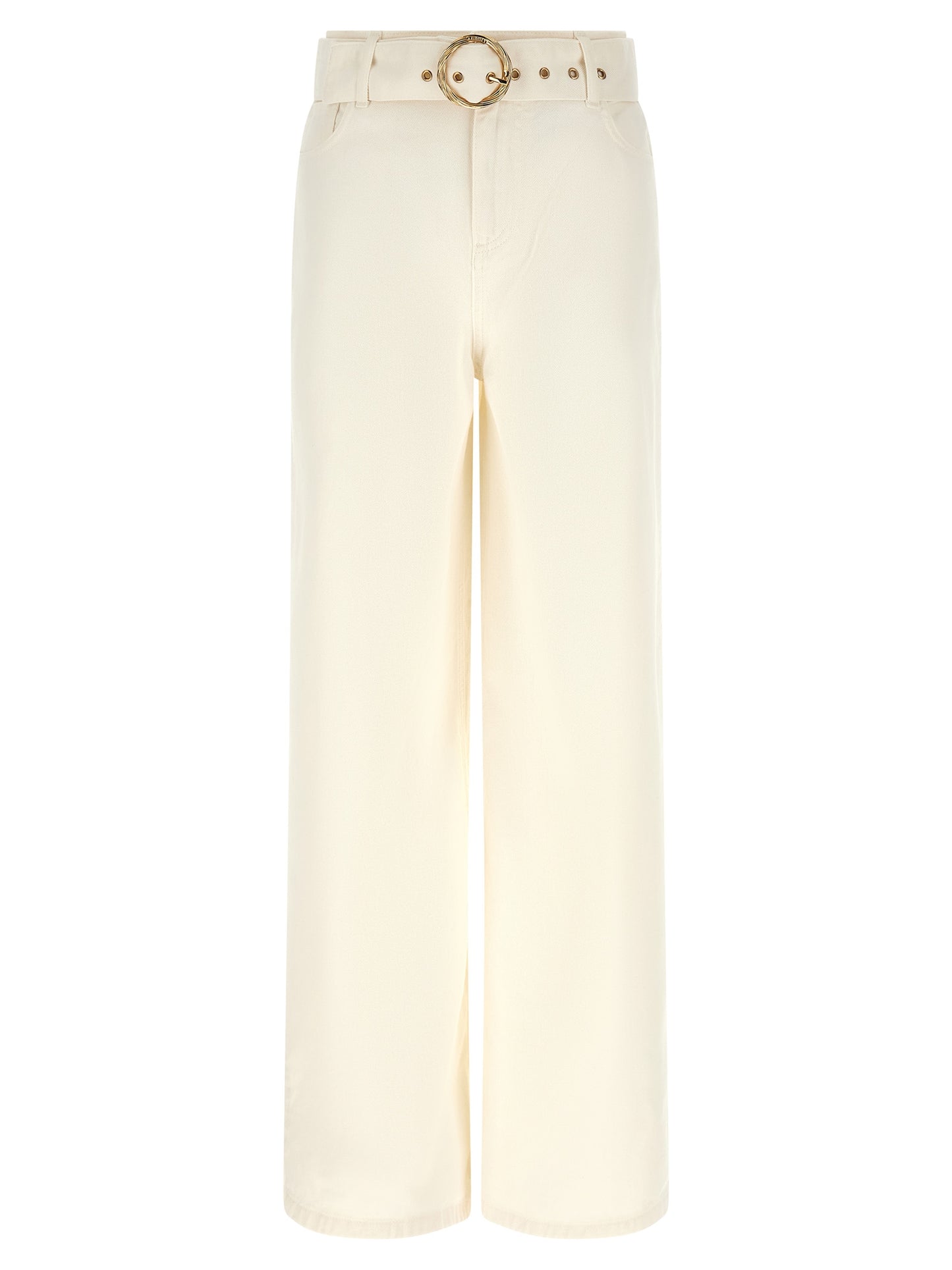 Twinset White Cotton Flared Jeans