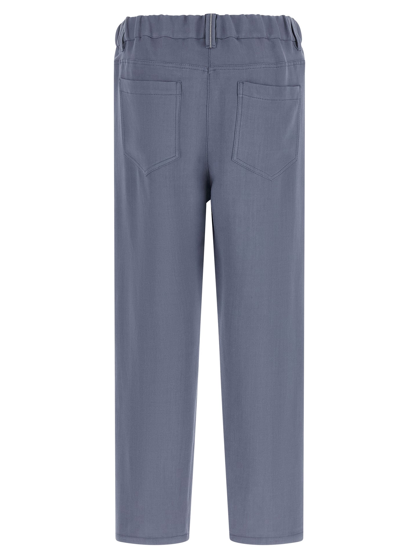 Brunello Cucinelli Blue Viscose Casual Pants