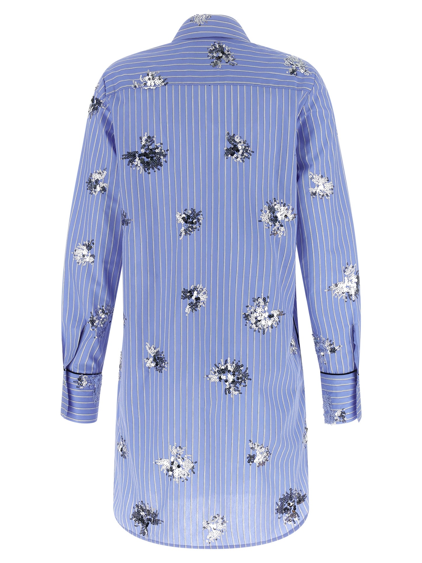 LE TWINS Blue Cotton Short Dress