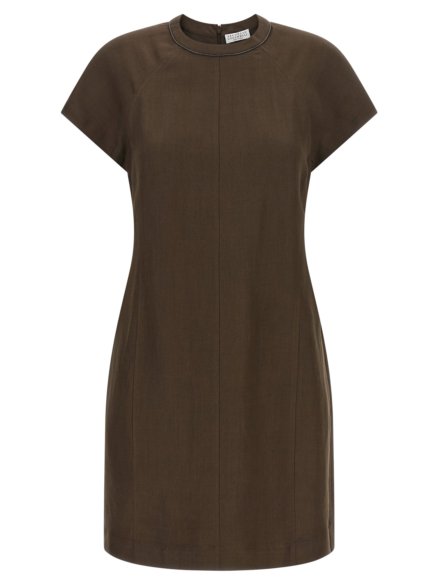 Brunello Cucinelli Brown Viscose Short Dress