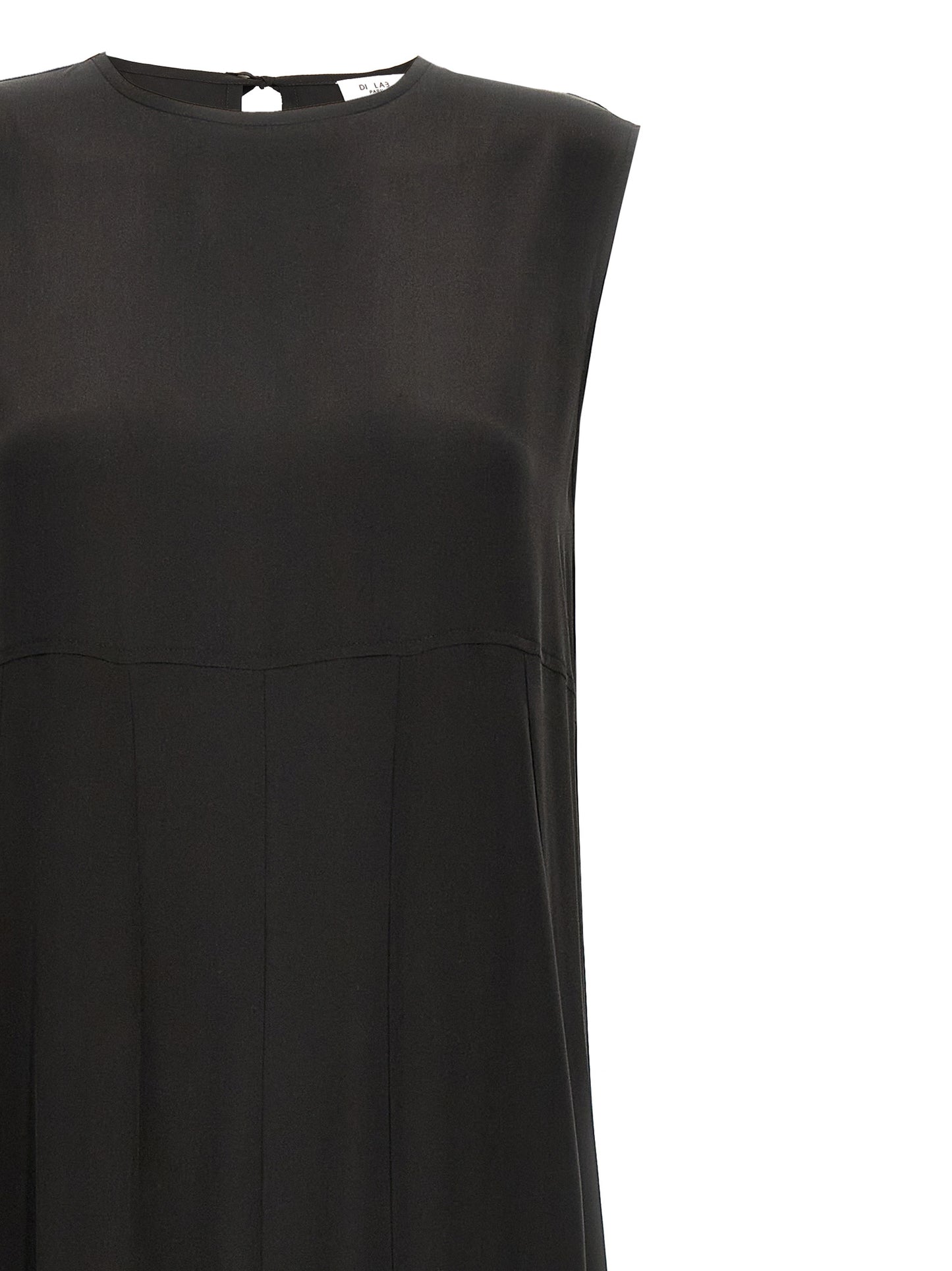 DI.LA3 PARI' Black Silk Long Dress