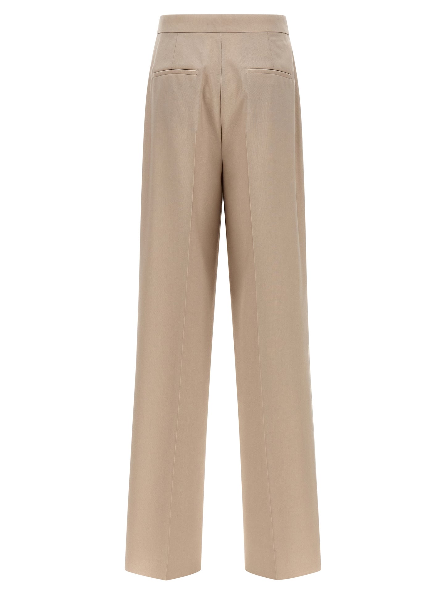Max Mara Beige Virgin Wool Dress Pants