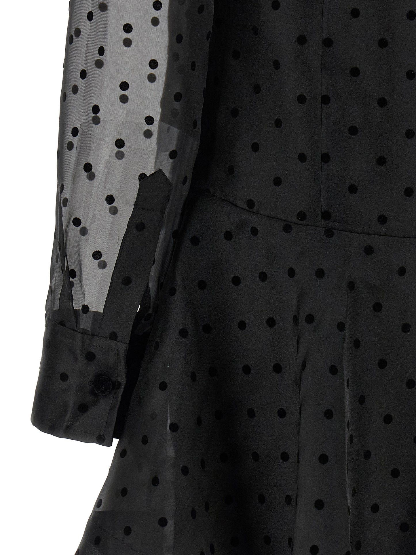 Ganni Black Recycled Polyester Short Dress