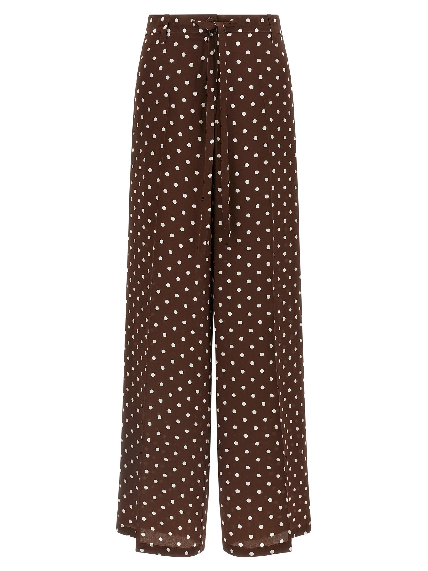 P.A.R.O.S.H. Brown Silk Casual Pants