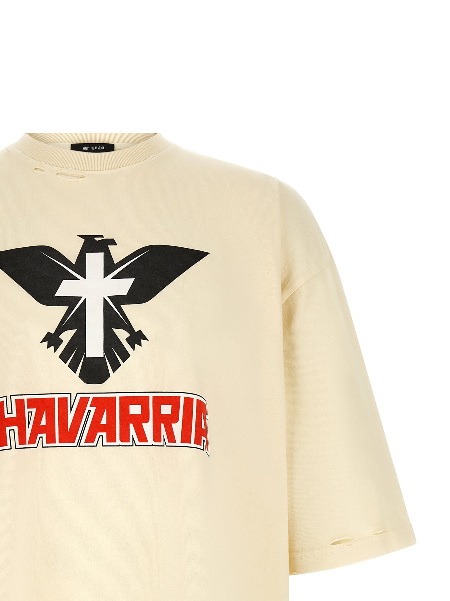 WILLY CHAVARRIA Beige Cotton T-Shirt