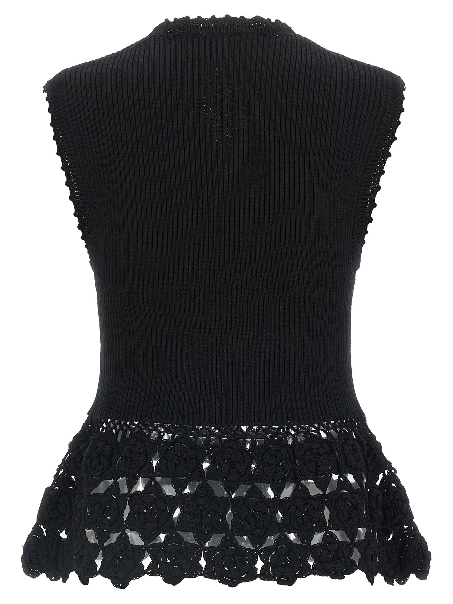 Ganni Black Organic Cotton Sleeveless Jacket