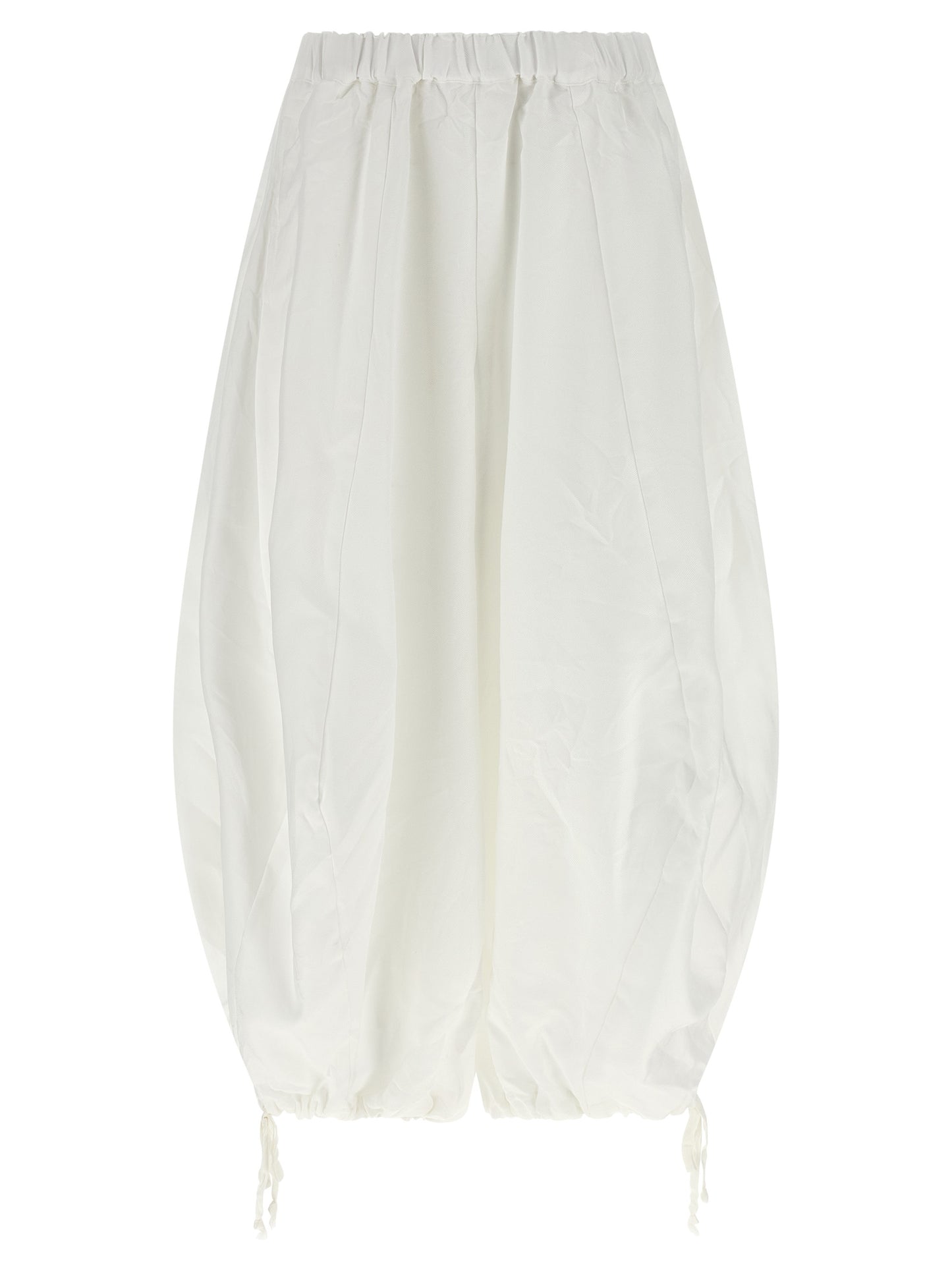 Comme Des Garçons White Polyester Casual Pants