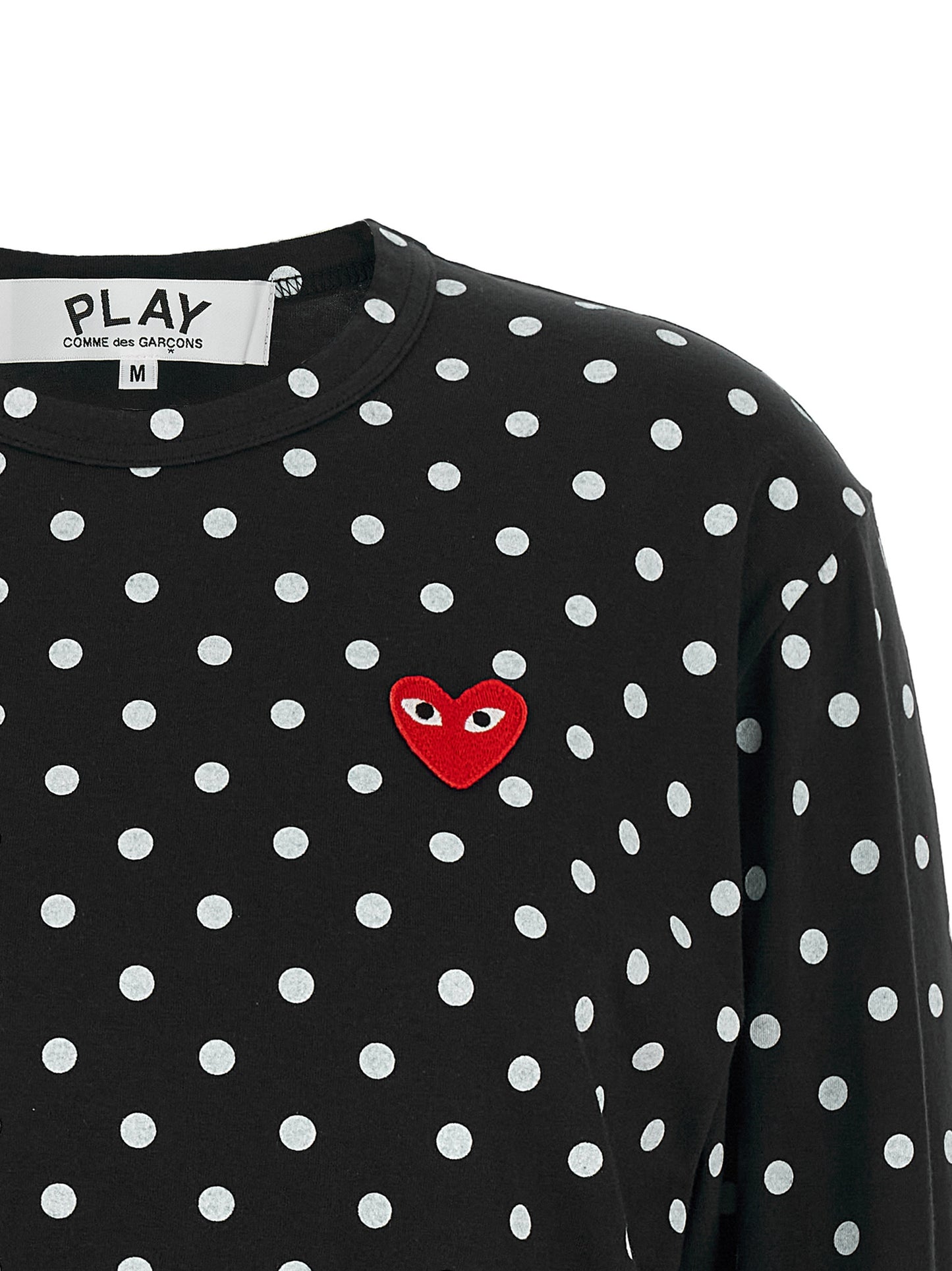Comme Des Garçons Play Black Cotton Long Sleeve T-Shirt