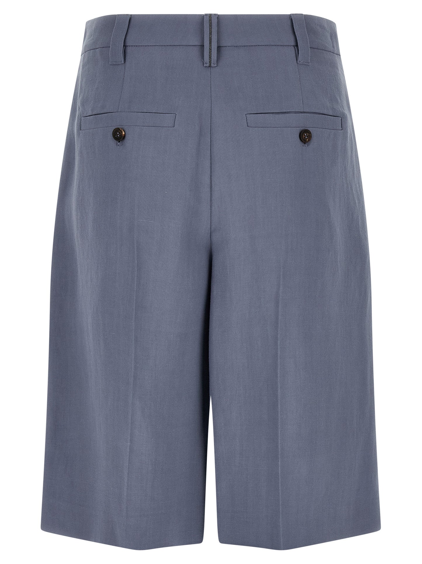 Brunello Cucinelli Blue Viscose Bermuda Shorts