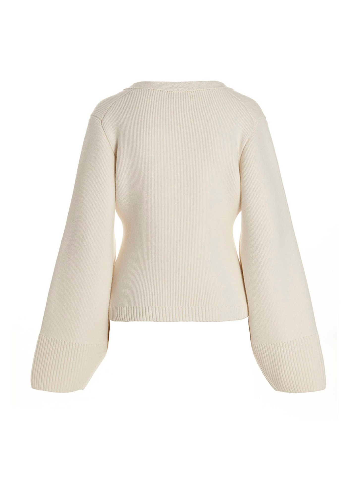 Khaite White Cashmere Cardigan