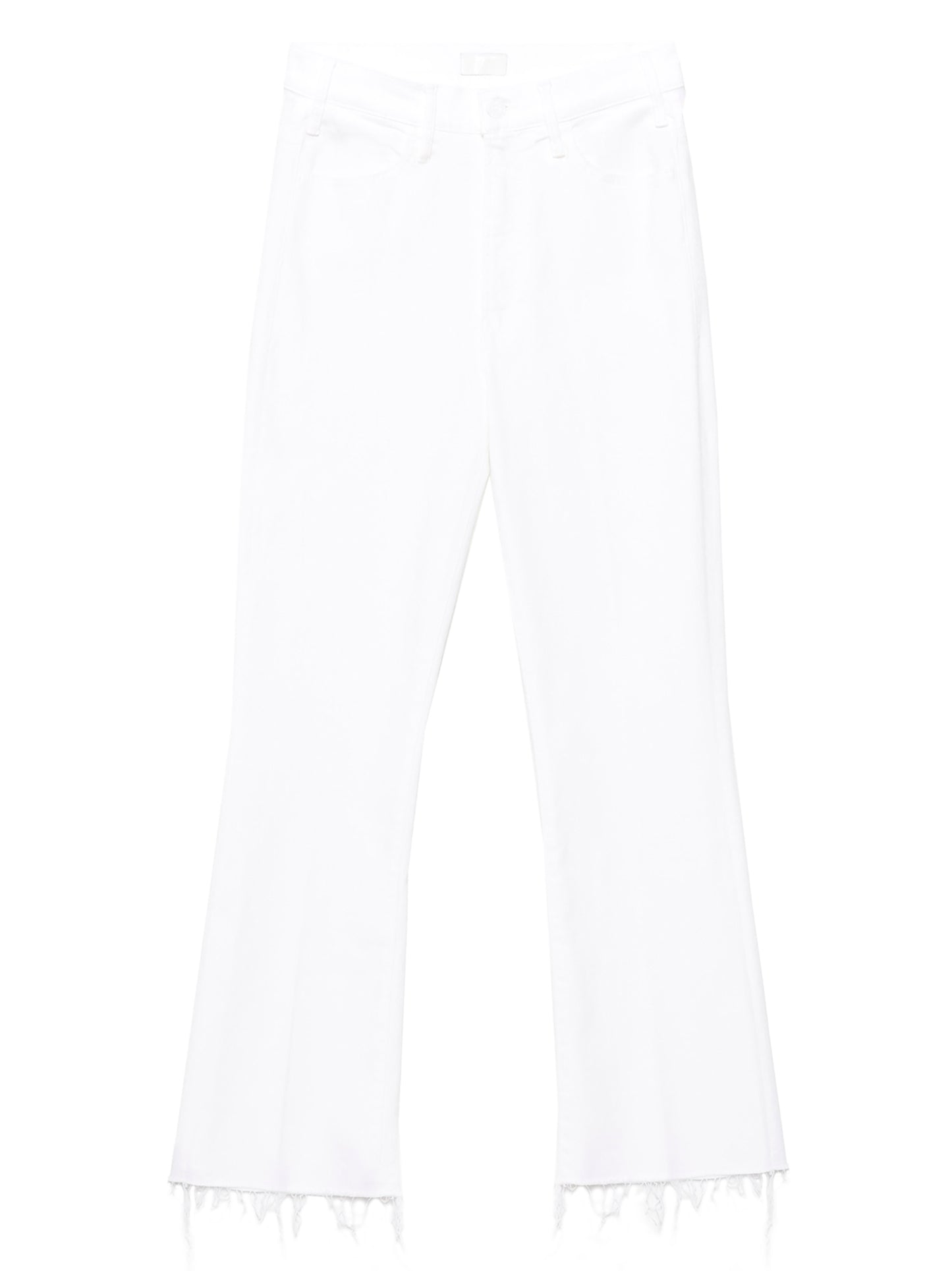 Mother Denim White Cotton Flared Jeans