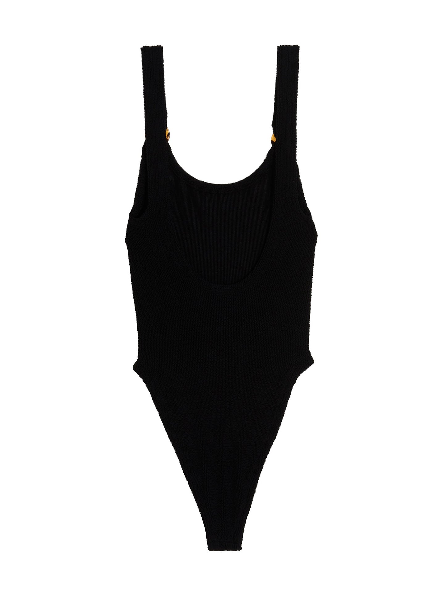 Hunza G Black Nylon One-Piece Swimsuit