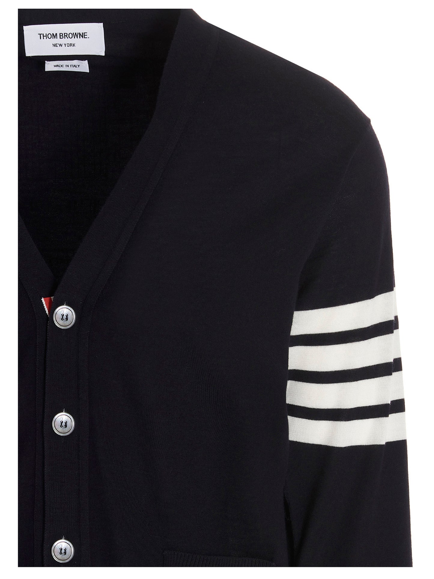 Thom Browne Blue Merino Wool Cardigan
