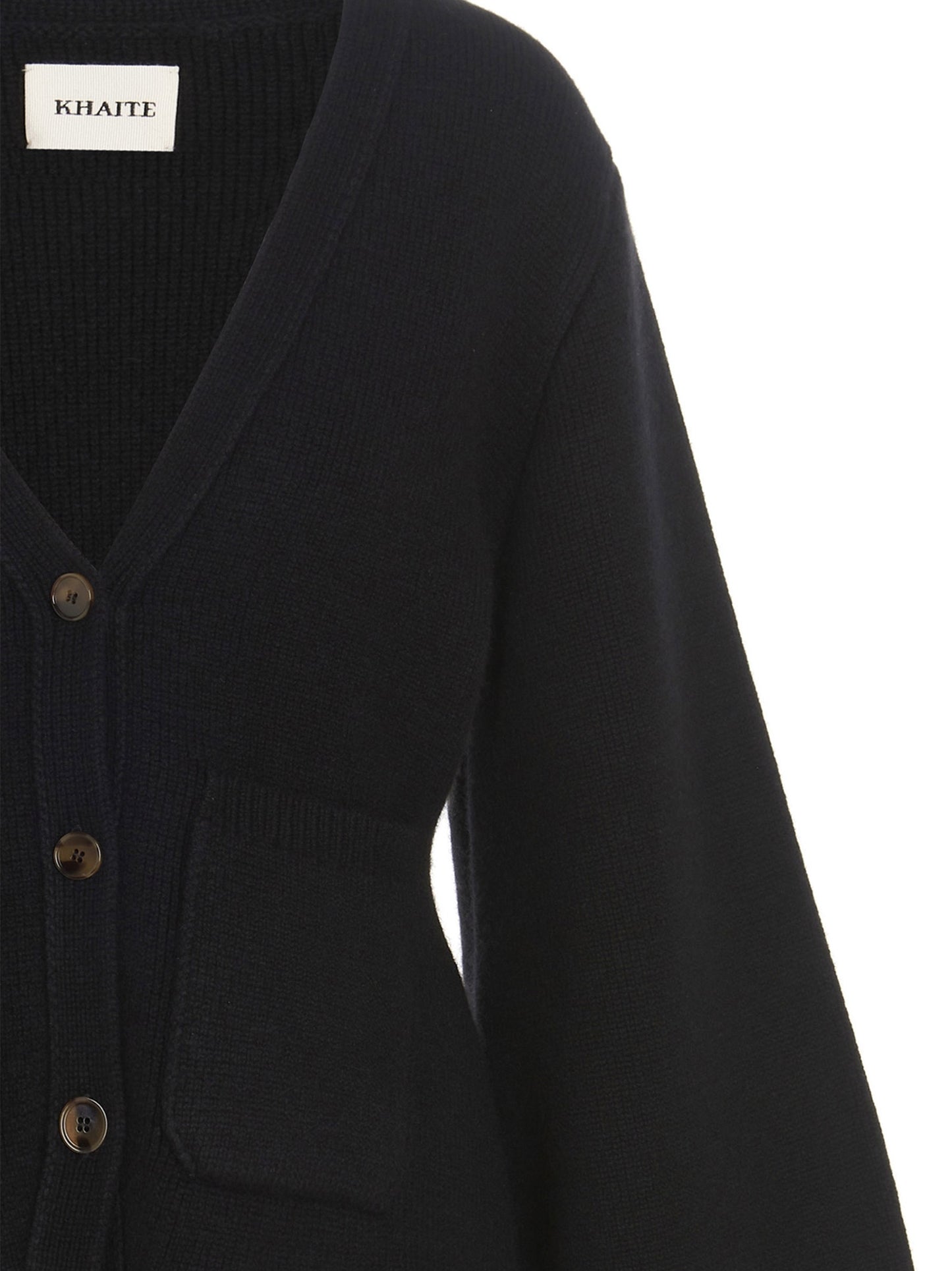 Khaite Black Cashmere Cardigan