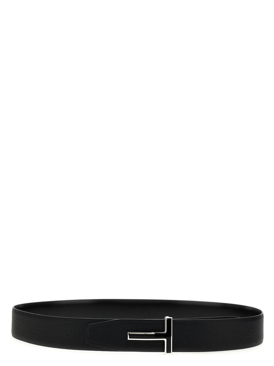 Tom Ford Black Calfskin Regular Belt