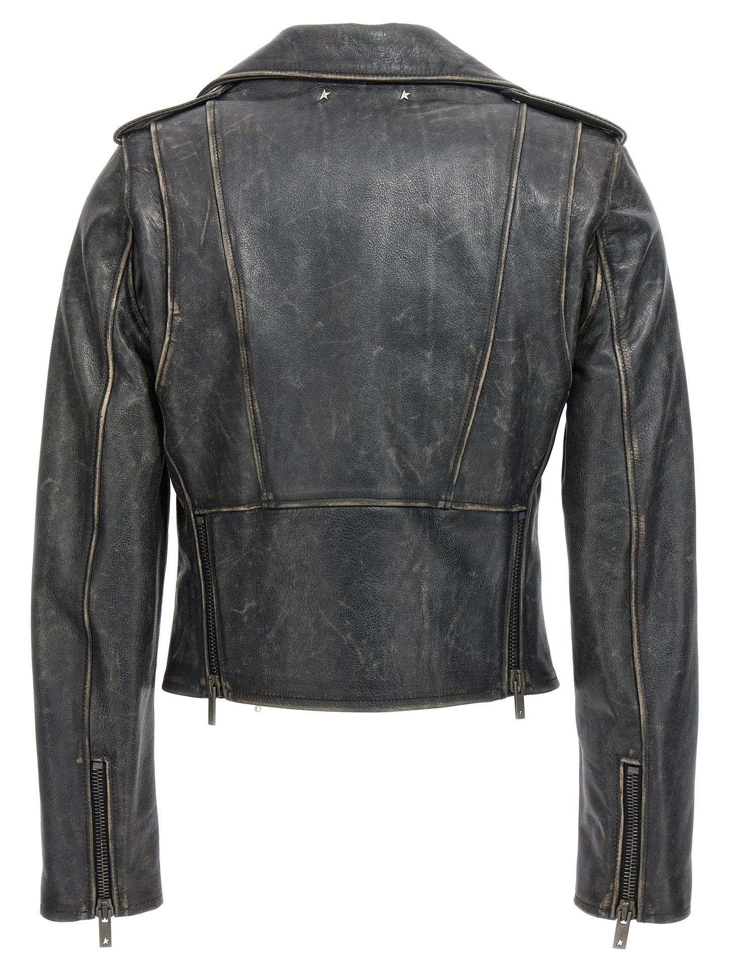 Golden Goose Black Cowhide Leather Jacket