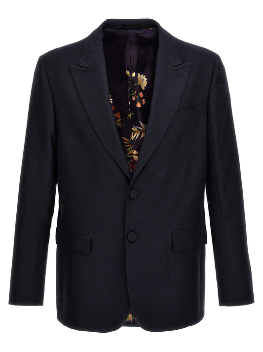 Etro Blue Cotton Blazer