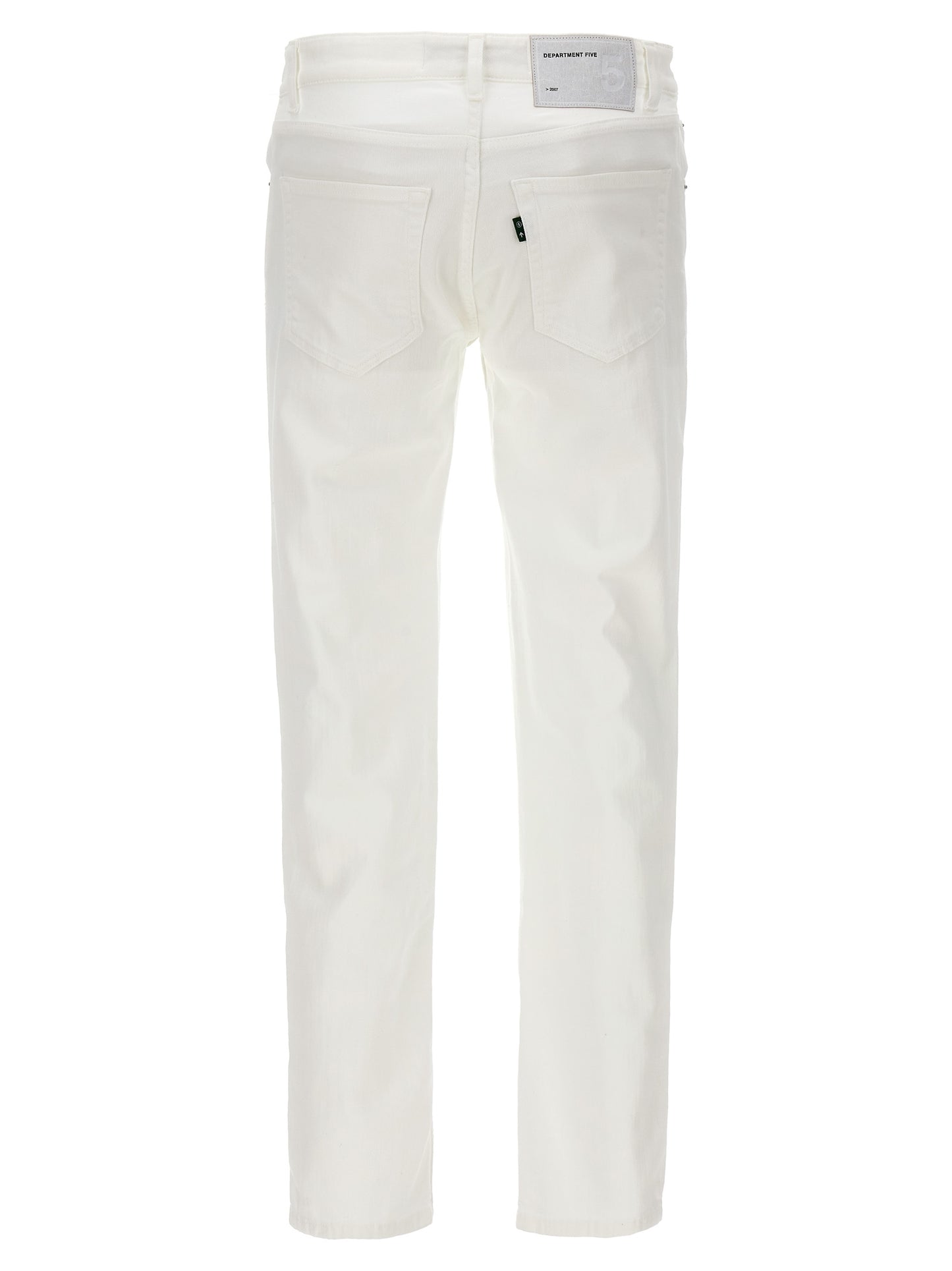 Department 5 White Cotton Straight-Leg Jeans