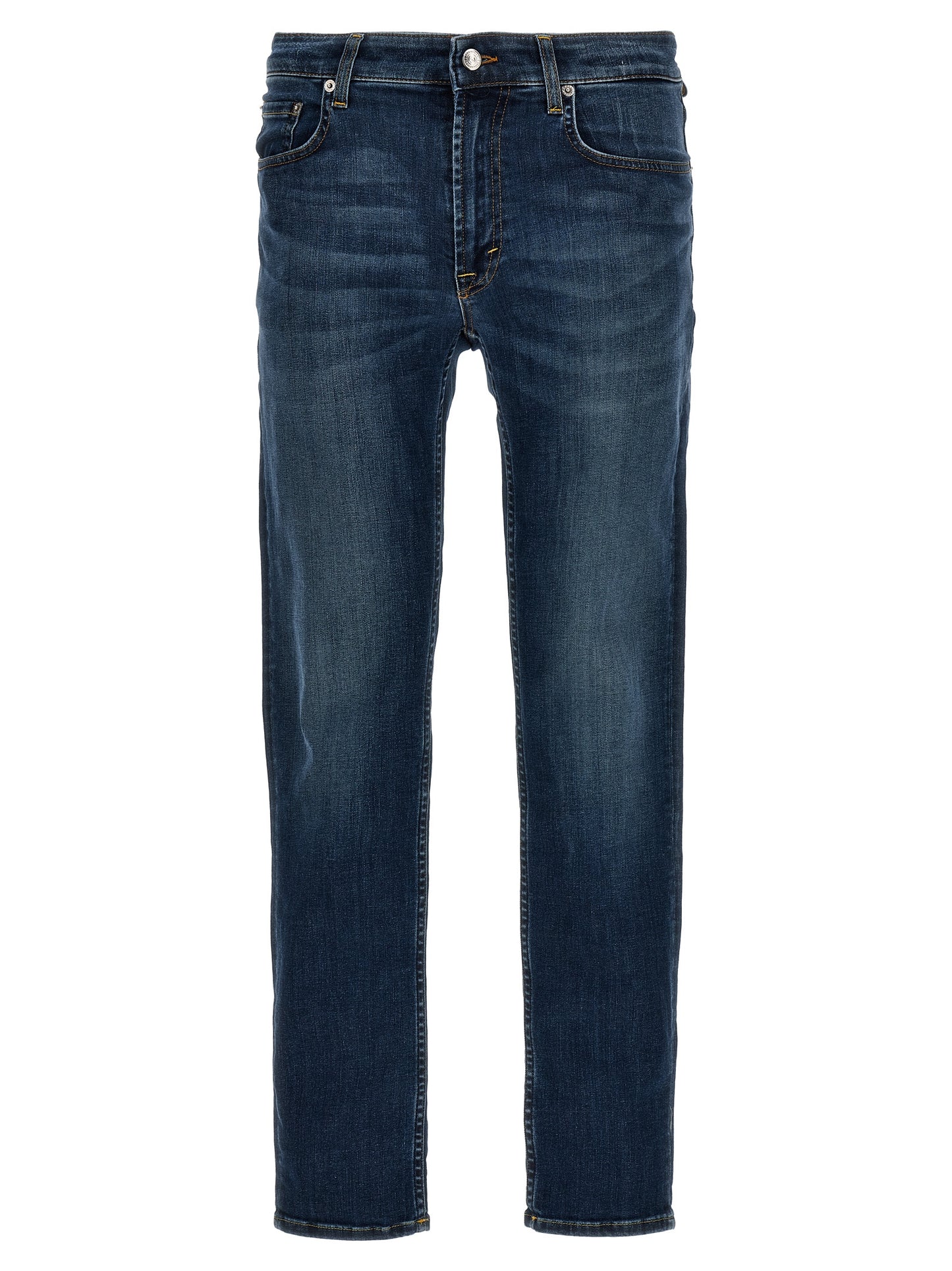 Department 5 Blue Cotton Straight-Leg Jeans