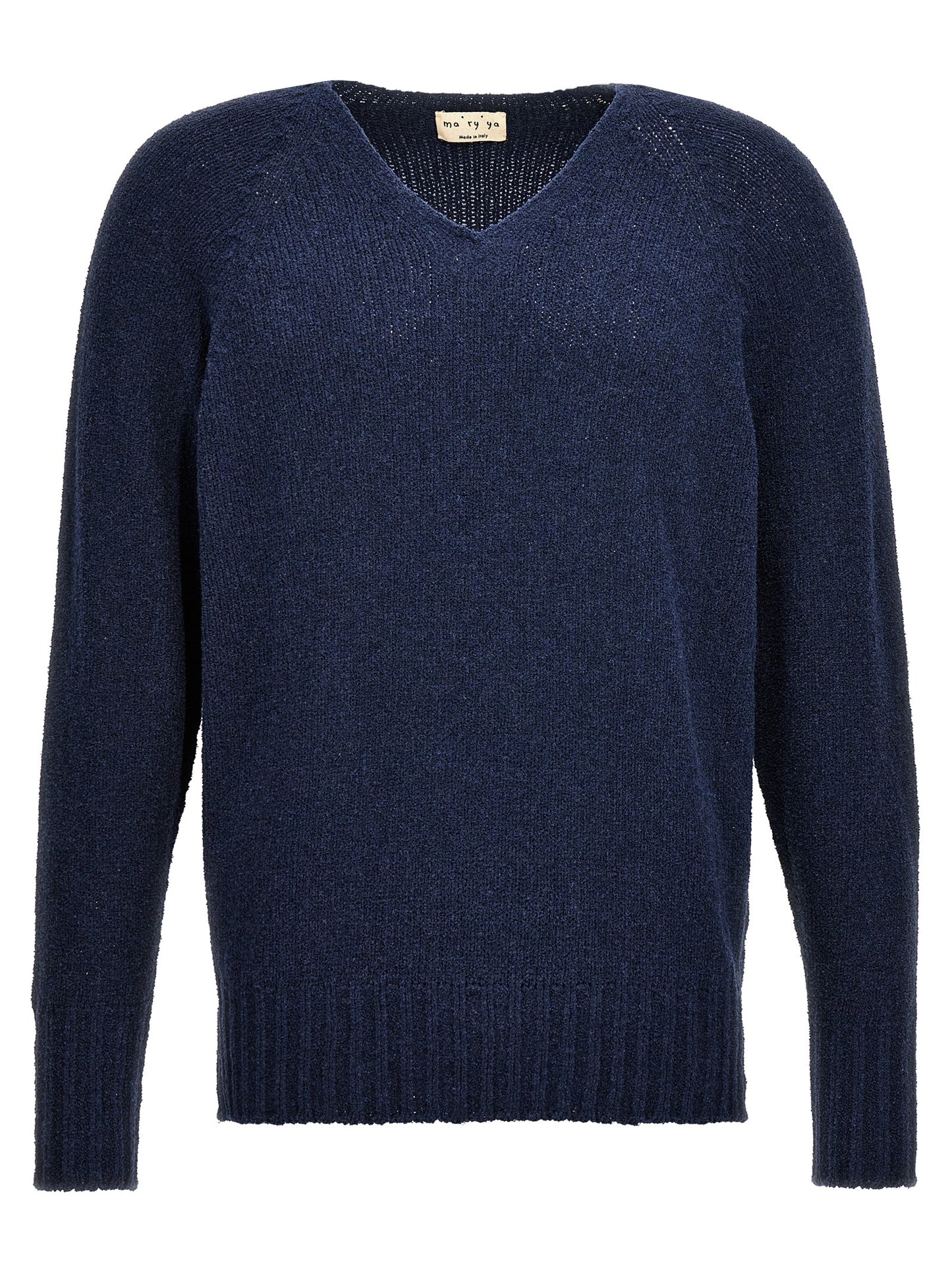 MA'RY'YA Blue Cotton Cardigan