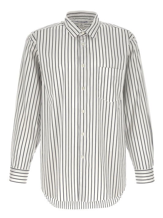 Comme Des Garçons Bicolor Cotton Blouse