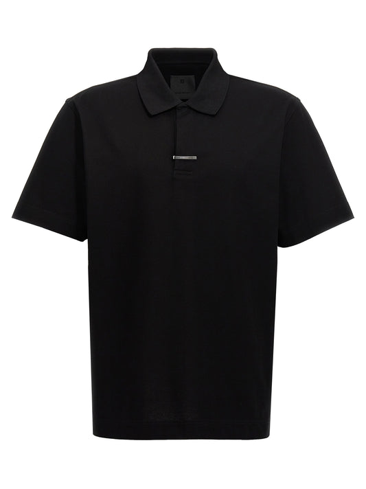 Givenchy Black Cotton Polo Shirt