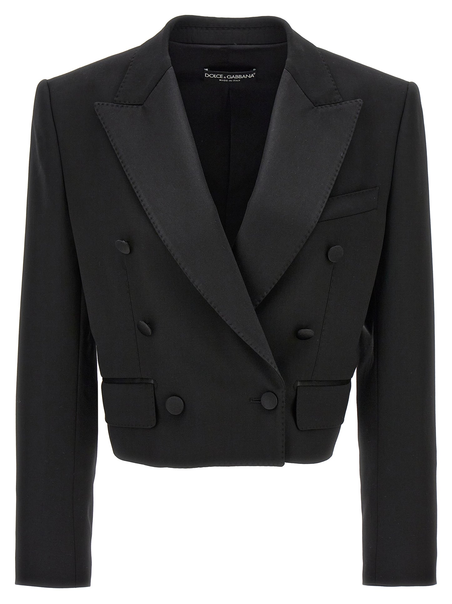 Dolce & Gabbana Black Virgin Wool Blazer