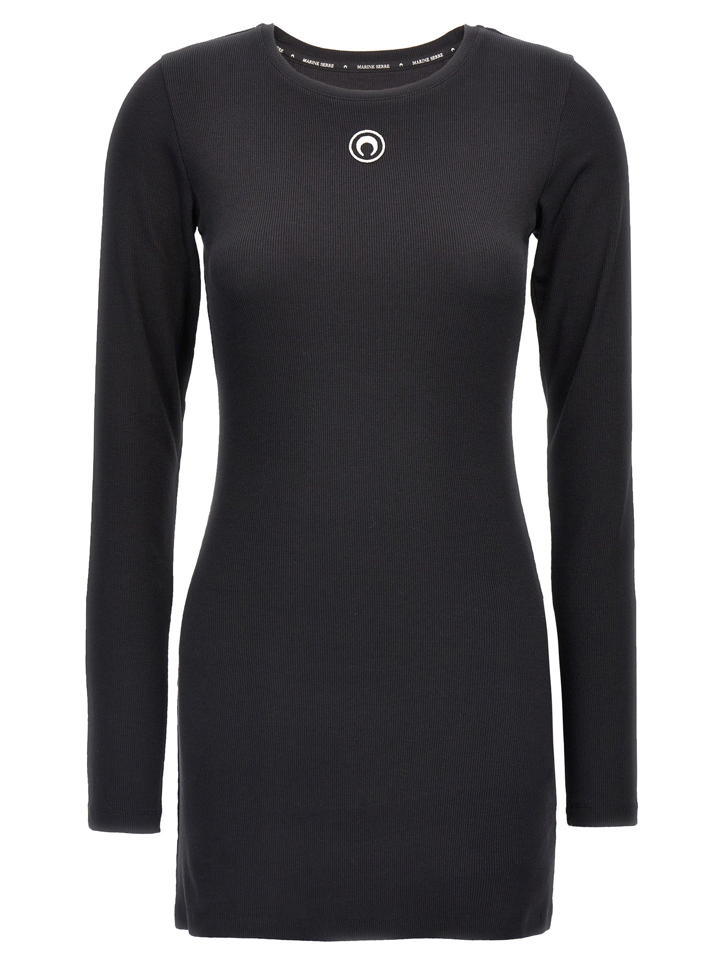 Marine Serre Black Cotton Short Dress