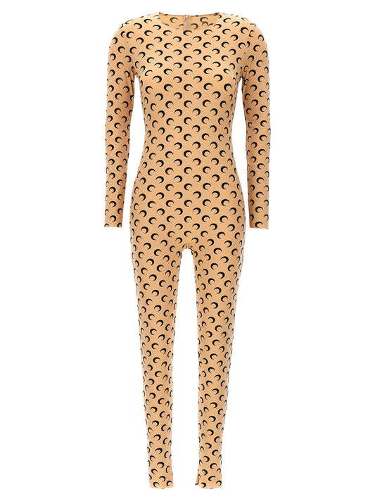 Marine Serre Beige Polyamide Jumpsuit