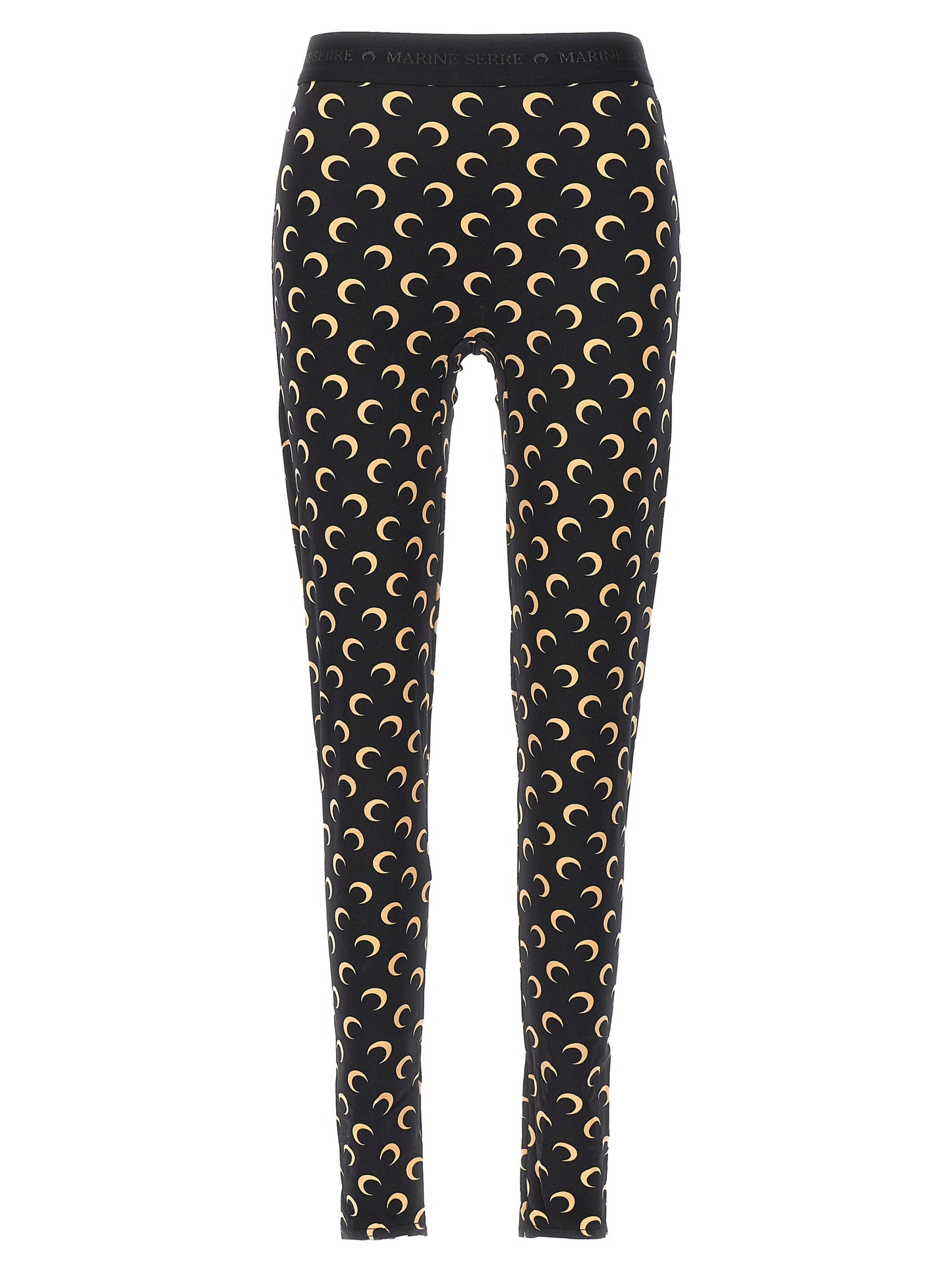 Marine Serre Black Polyamide Leggings