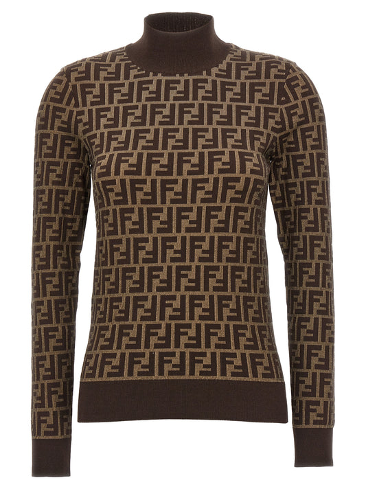 Fendi Brown Cotton Cardigan