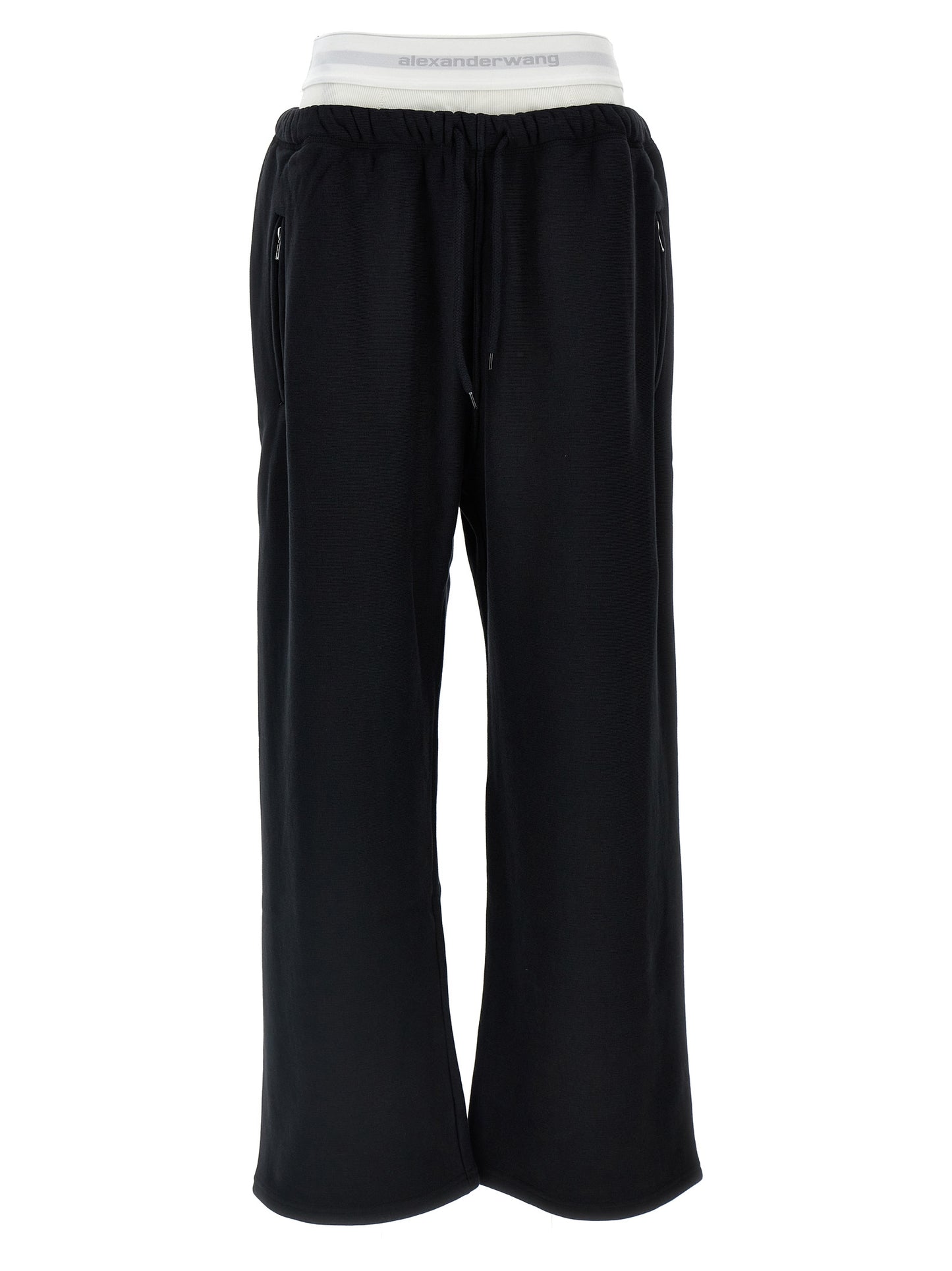 T BY ALEXANDER WANG Black Cotton Joggers (Workout Pants)