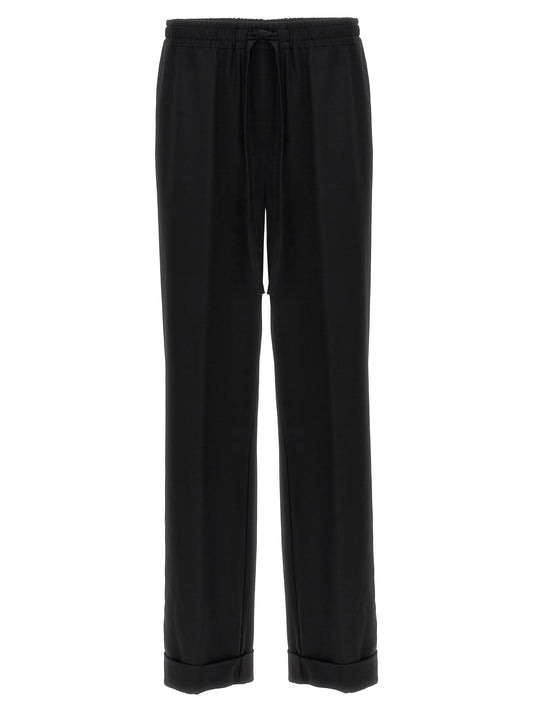 Dolce & Gabbana Black Virgin Wool Casual Pants
