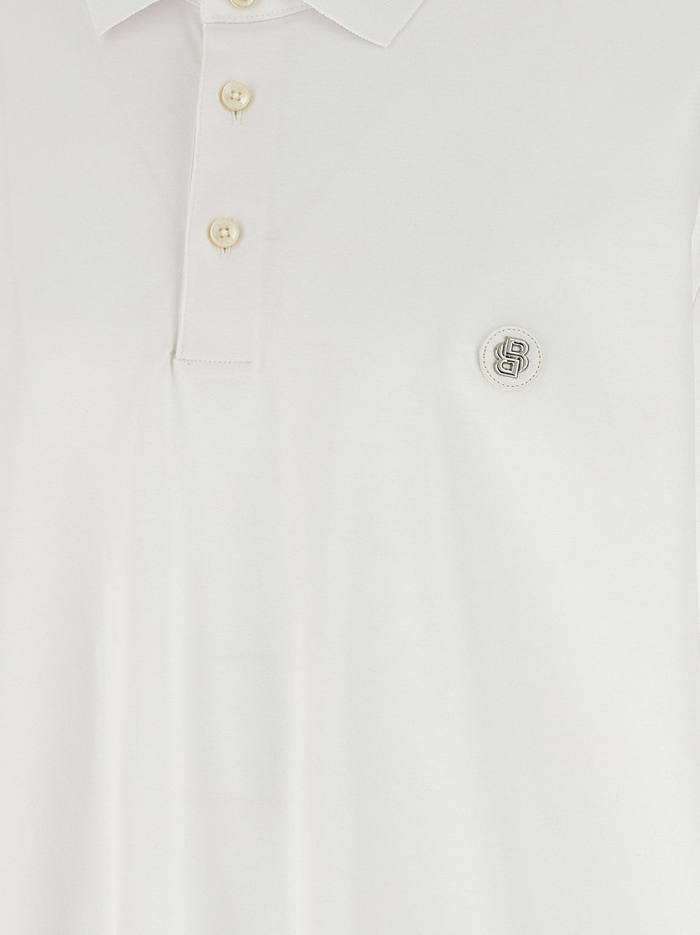 Hugo Boss White Cotton Polo Shirt