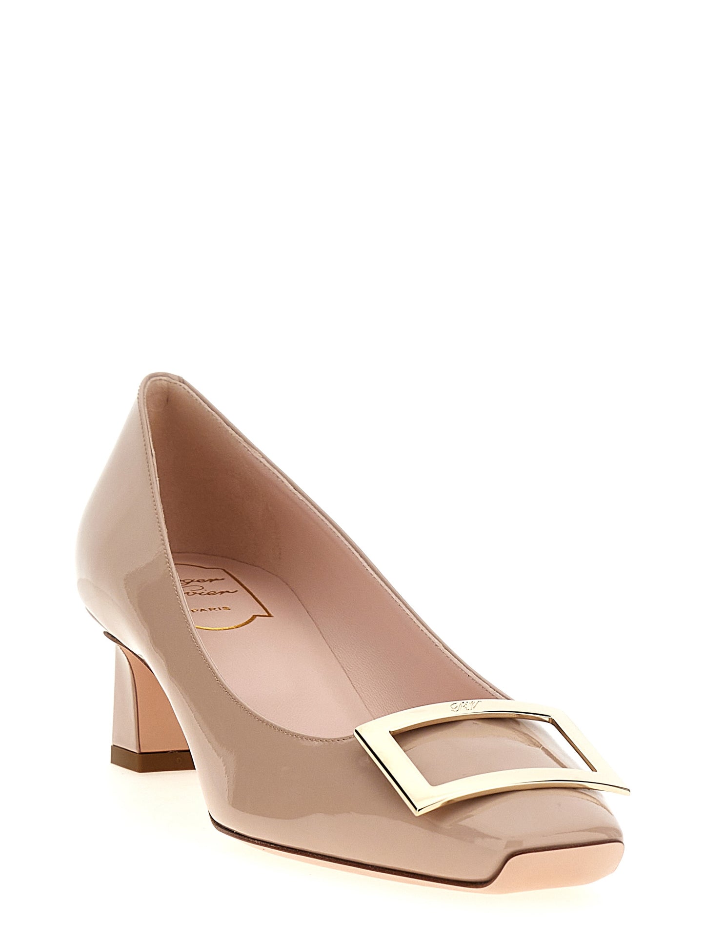 Roger Vivier Multicolor Calfskin Mid Heel Pumps