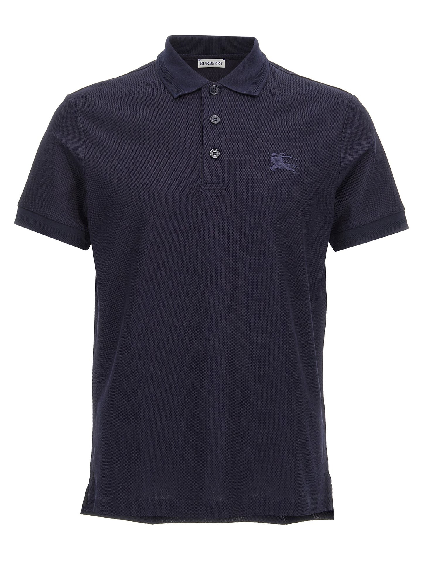 Burberry Blue Cotton Polo Shirt
