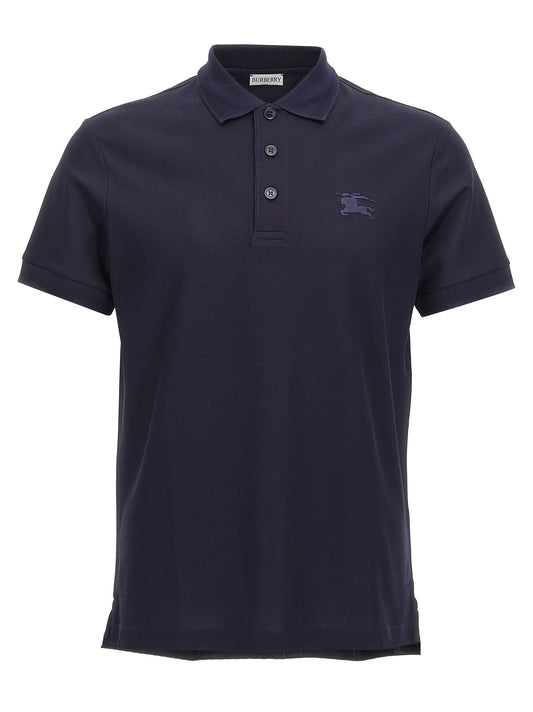 Burberry Blue Cotton Polo Shirt