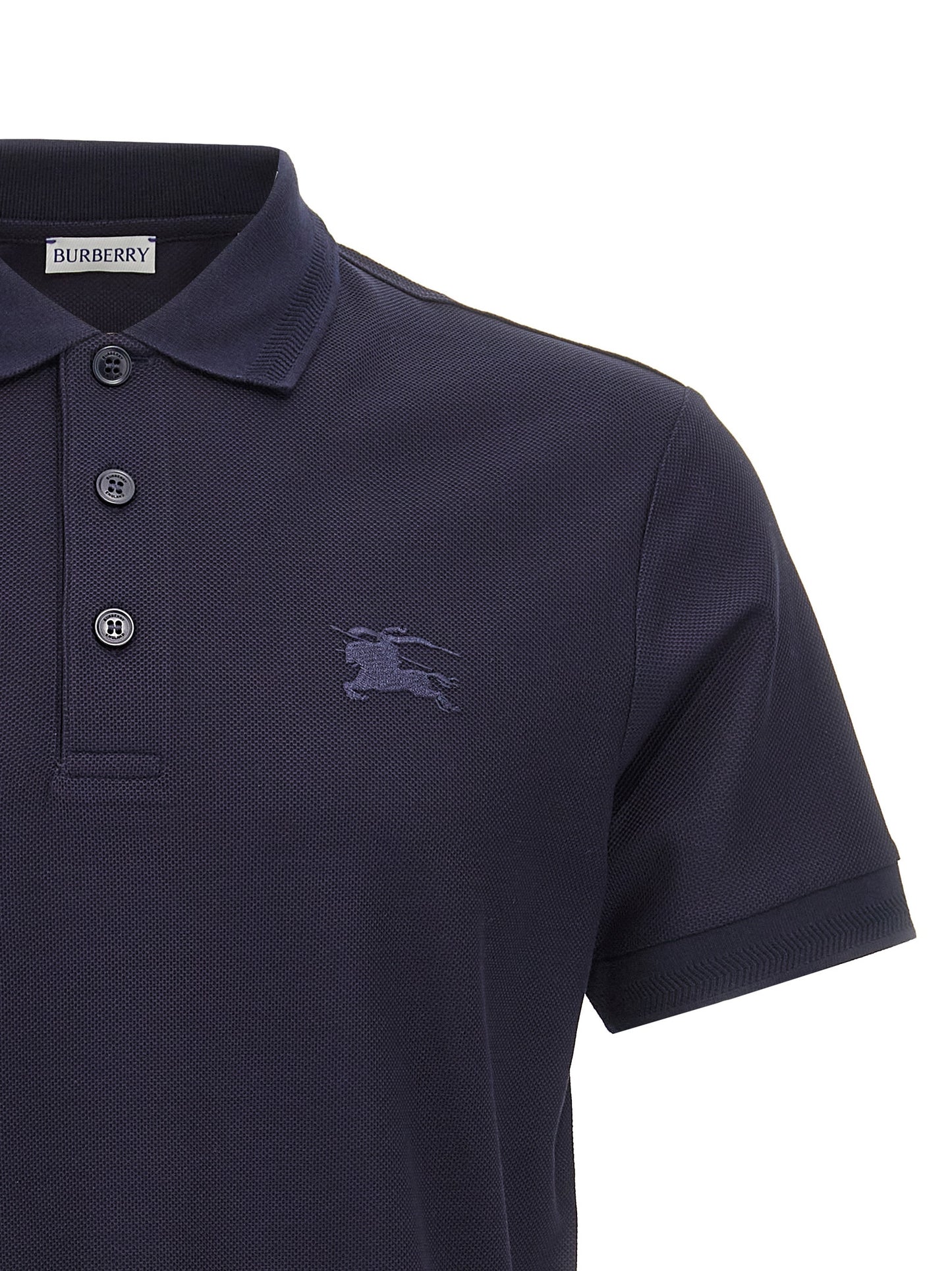 Burberry Blue Cotton Polo Shirt