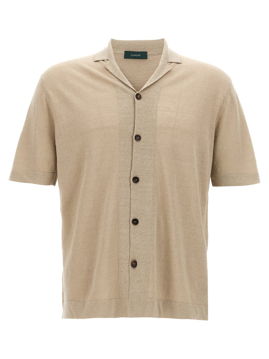 ZANONE Beige Linen Blouse