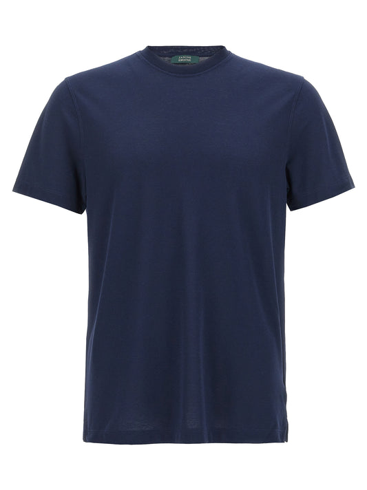 ZANONE Blue Cotton T-Shirt
