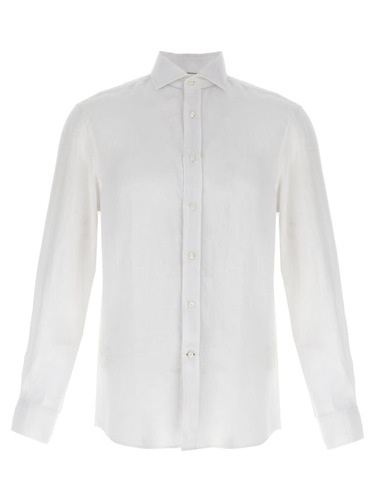 Brunello Cucinelli White Linen Blouse
