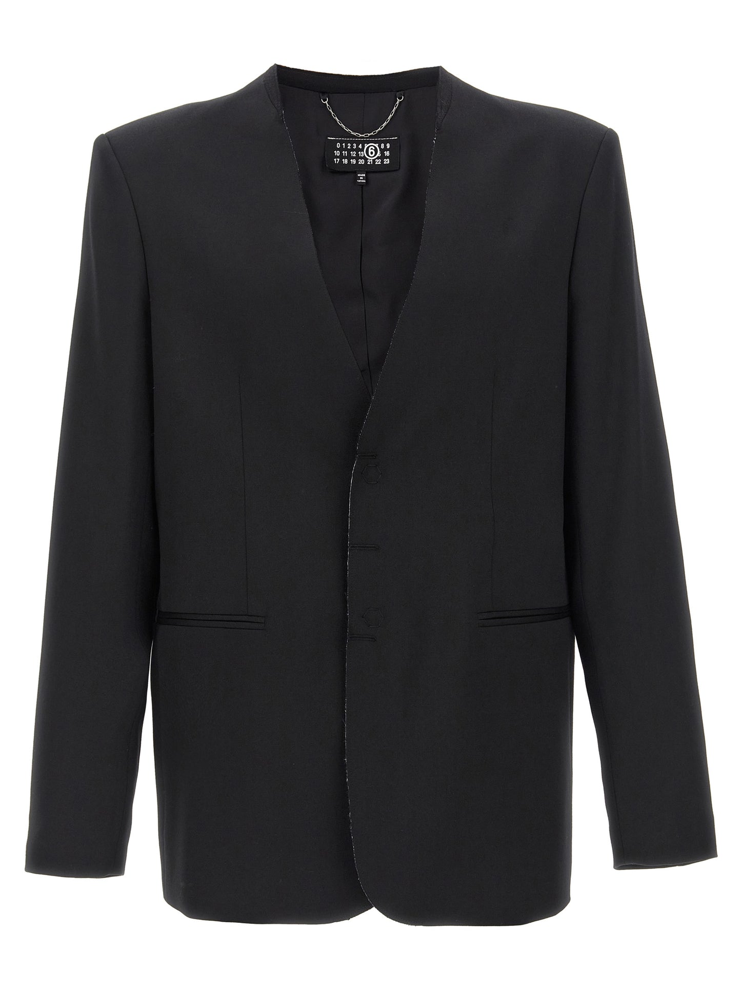MM6 Maison Margiela Black Polyester Blazer