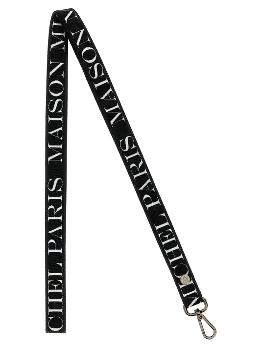 Maison Michel Bicolor Cotton Keychain