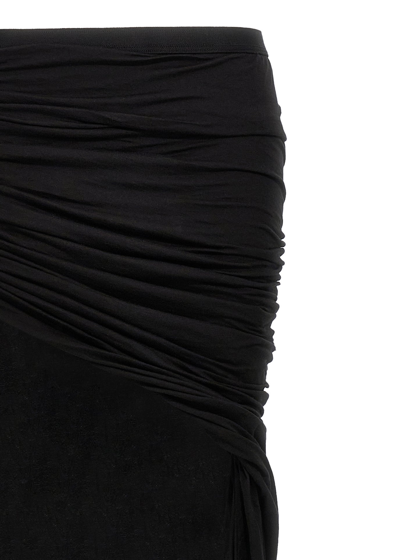 DRKSHDW Black Cotton Mini Skirt