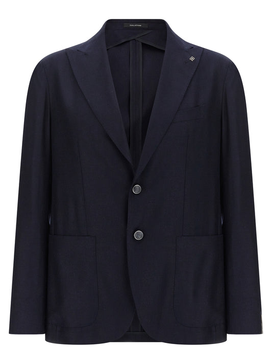 Tagliatore Blue Silk Blazer
