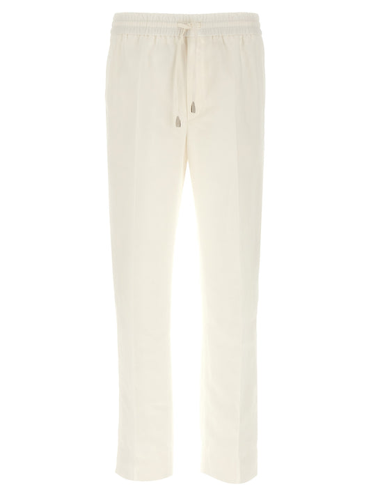 Brioni White Linen Casual Pants